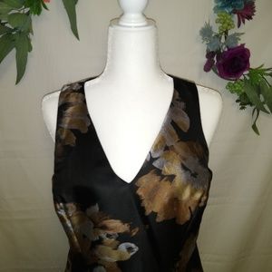 Tommy Hilfiger Black and Copper Floral Dress, NWOT